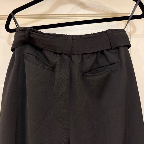 Quince Stretch Crepe Paperbag Pants, Black, Size 12 - Picture 10 of 13